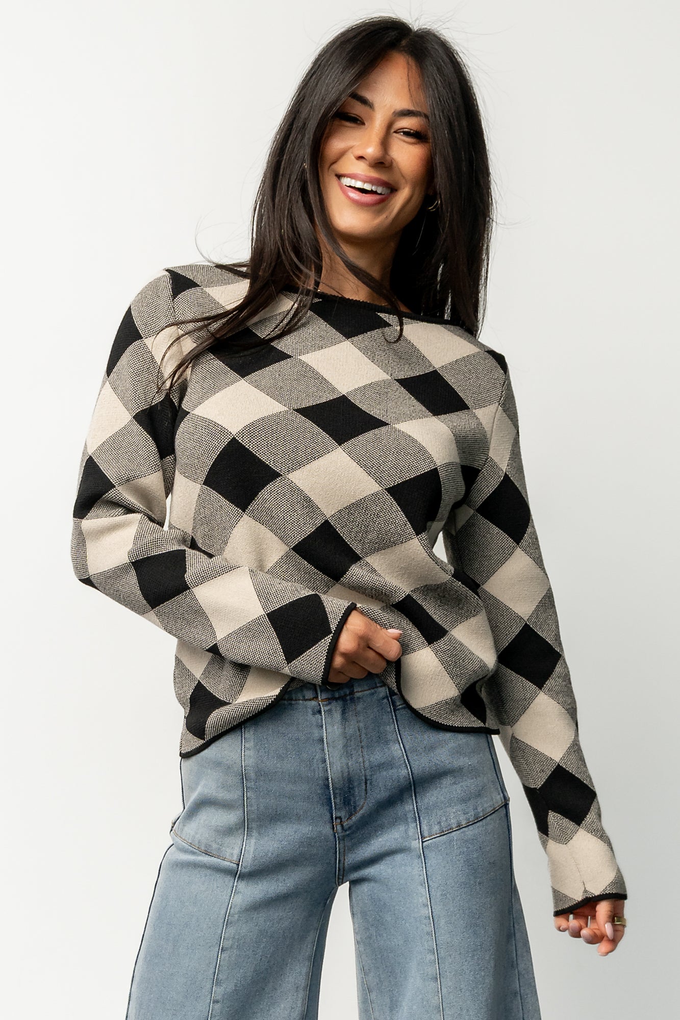 Linnea Sweater | Black + Natural