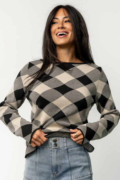 Linnea Sweater | Black + Natural