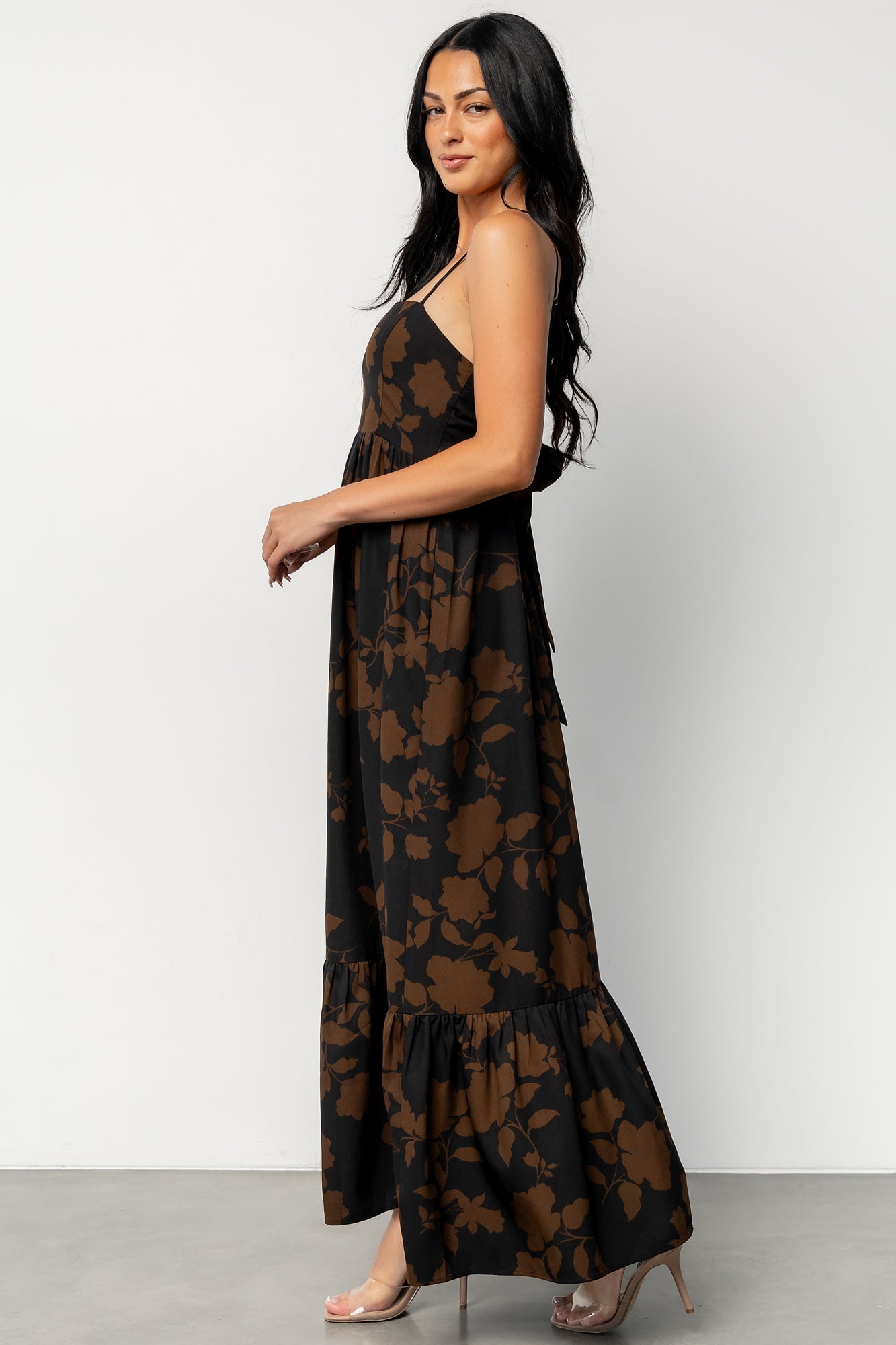 Regan Tank Maxi Dress | Espresso Print