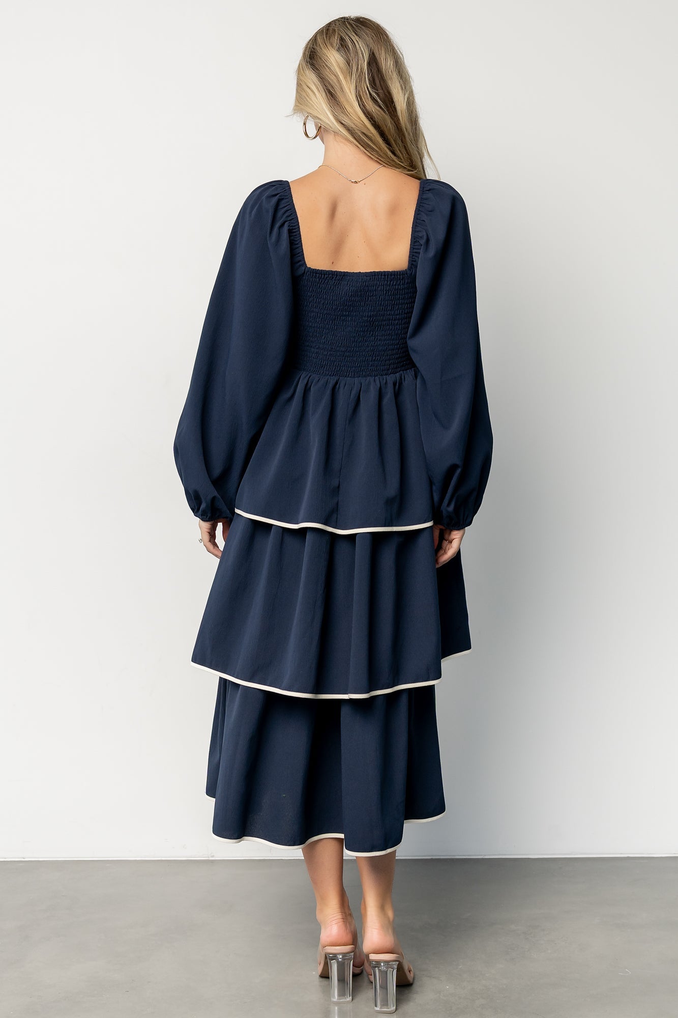 Barcelona Tiered Dress | Navy