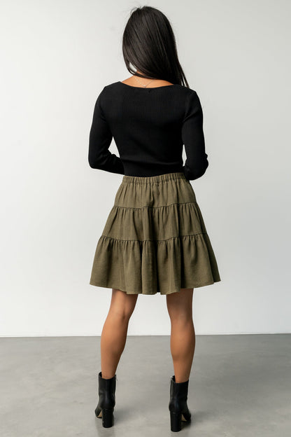 Ebba Short Skirt | Olive