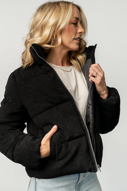 Holden Corduroy Puffer Jacket | Black