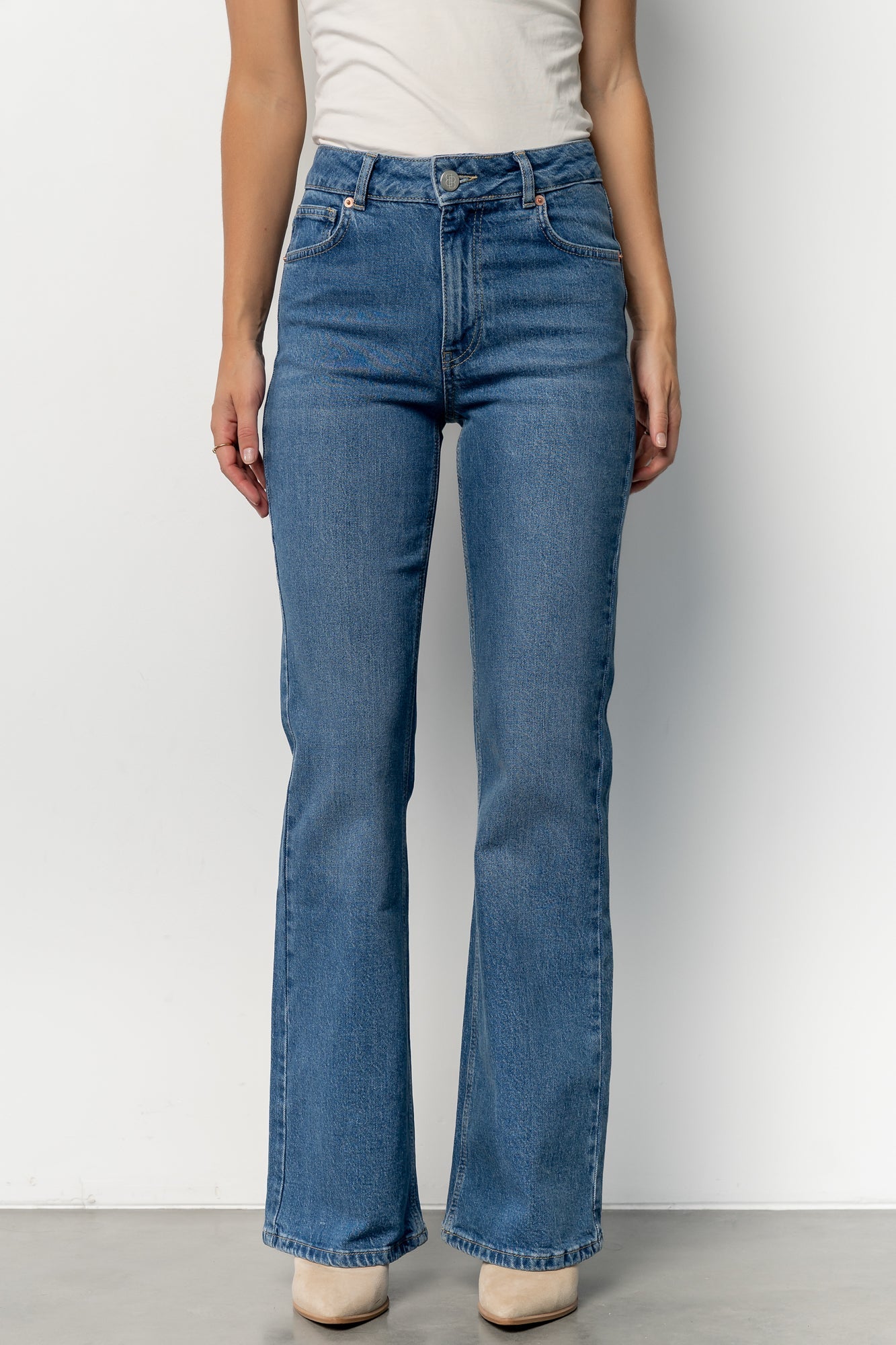 Michel High Rise Bootcut Jeans | Mid Wash