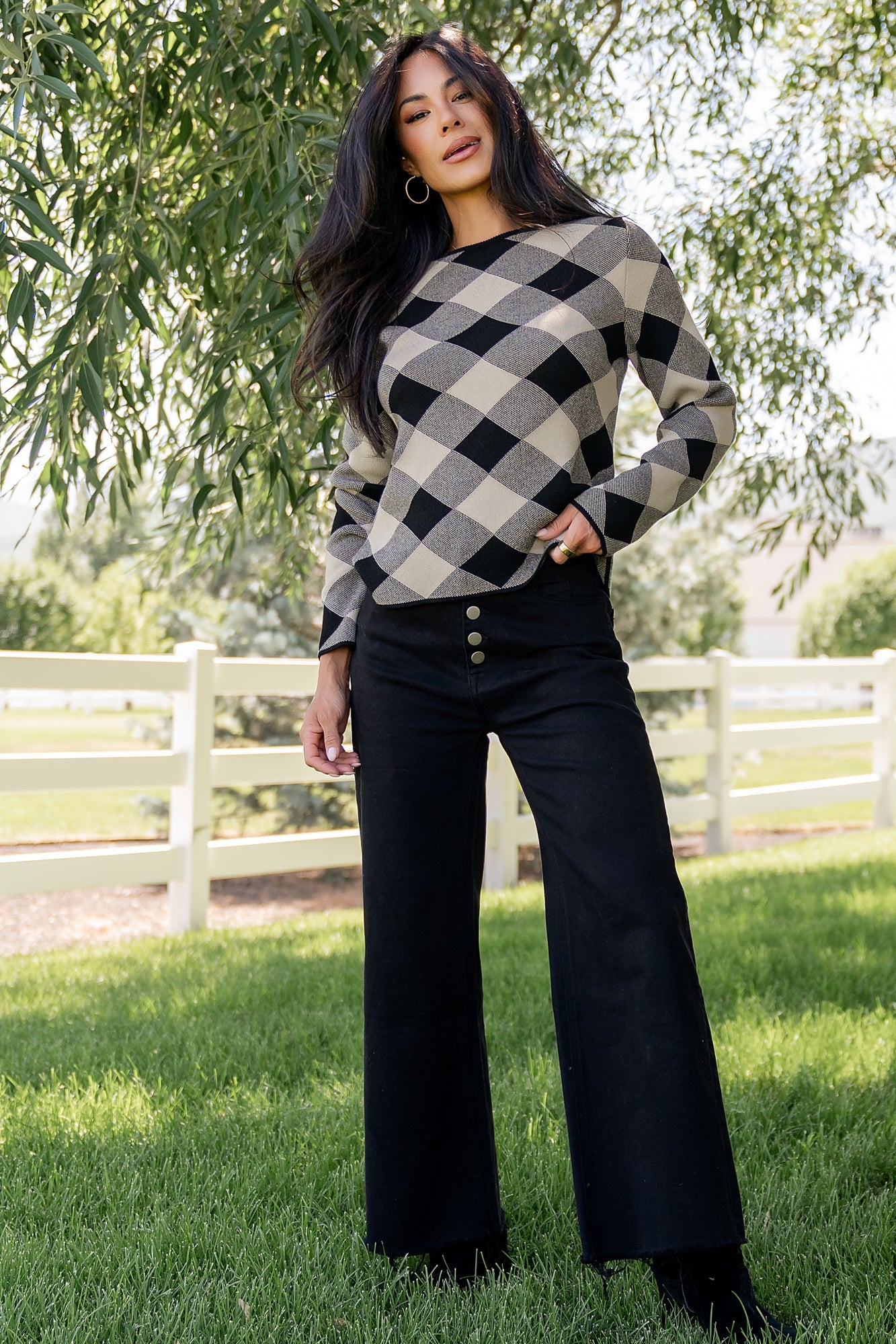 Linnea Sweater | Black + Natural