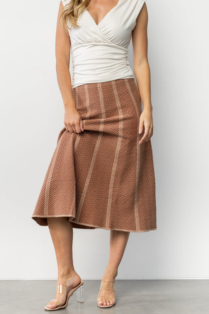 Astrid Midi Skirt | Rust Print