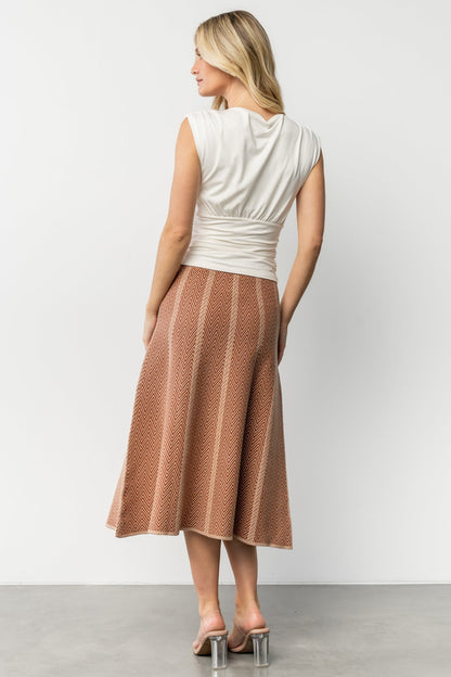 Astrid Midi Skirt | Rust Print