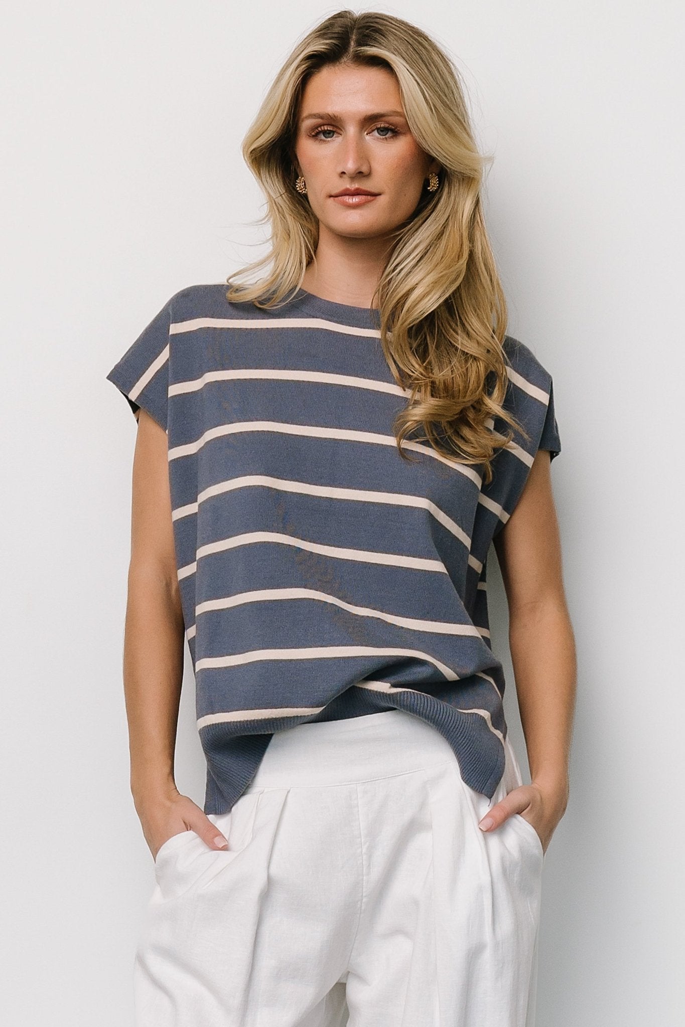 Ada Dolman Top | Slate + Natural
