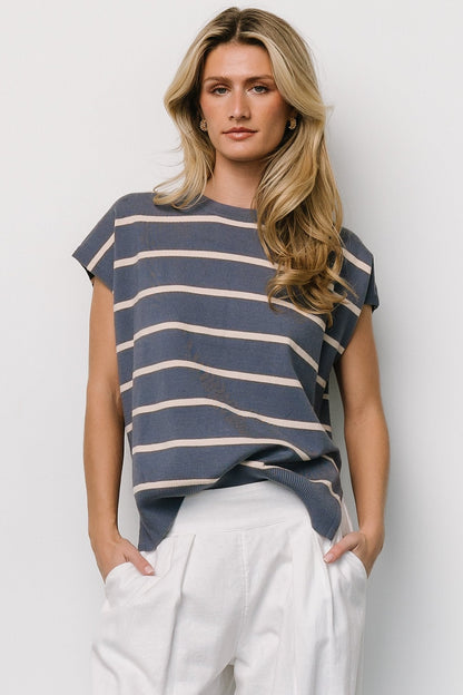 Ada Dolman Top | Slate + Natural