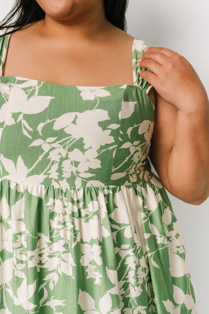 Aita Maxi Dress | Green + Ivory Floral
