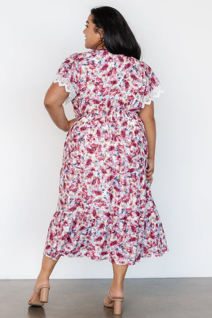Aliyah Midi Dress | Berry Floral
