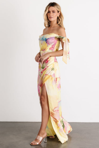 Allegra Off Shoulder Maxi Dress | Multi Floral