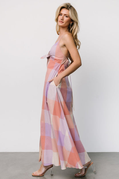 Ally Maxi Dress | Lavender + Coral Multi