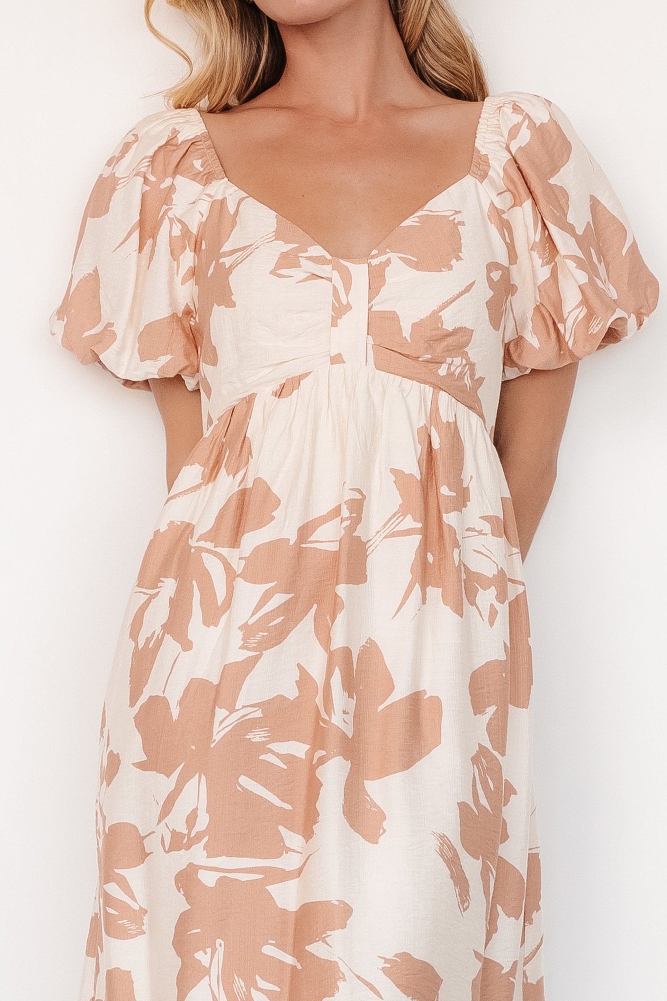 Alona Short Dress | Natural Floral