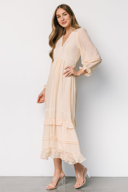 Amberlee Embroidered Dress | Cream