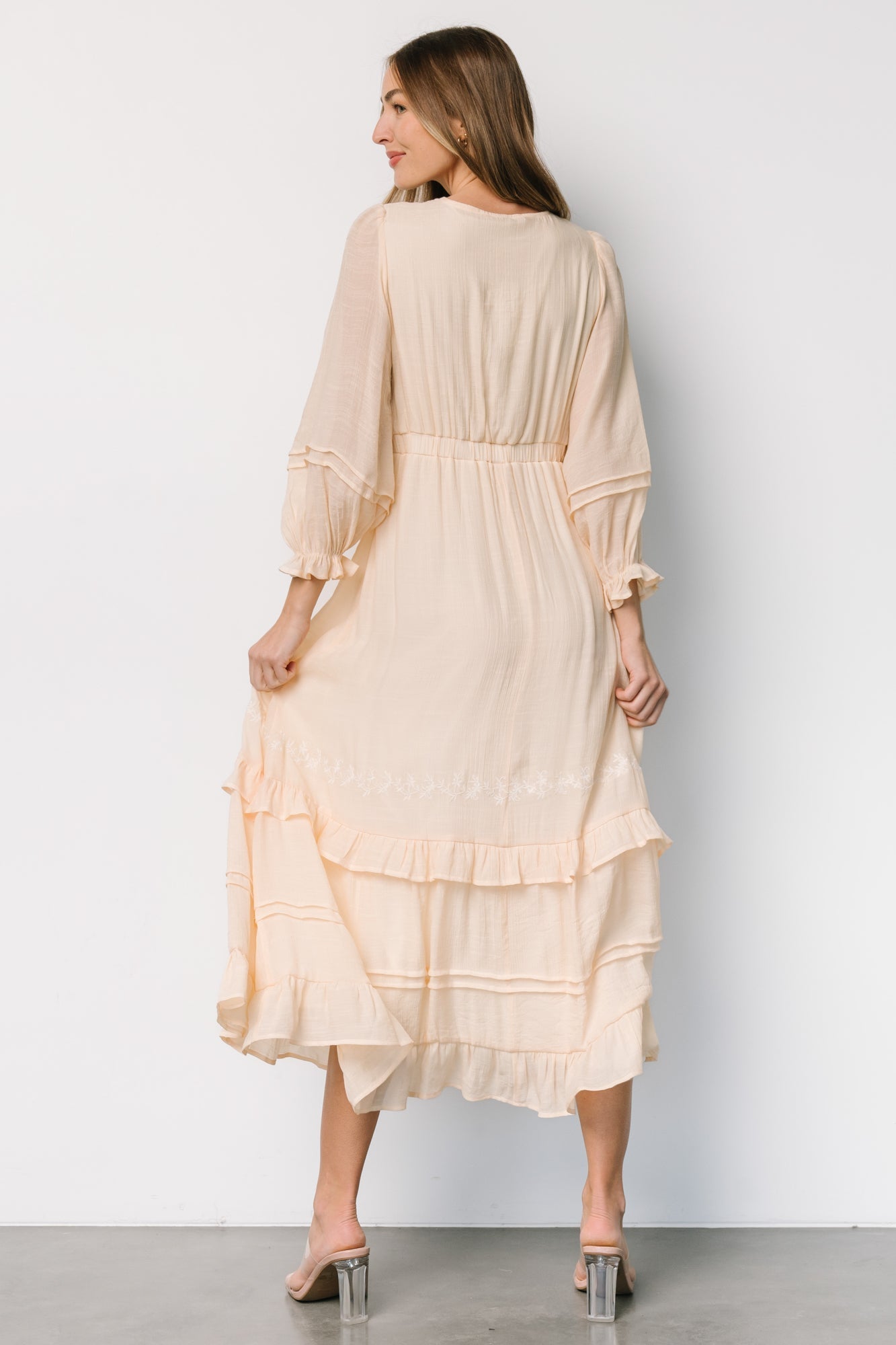 Amberlee Embroidered Dress | Cream