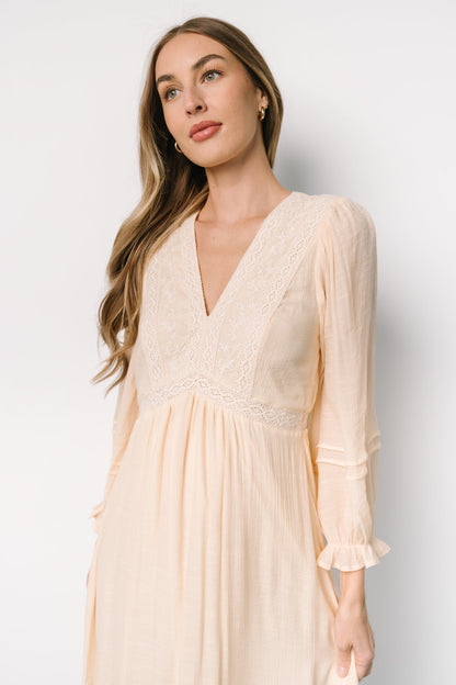 Amberlee Embroidered Dress | Cream
