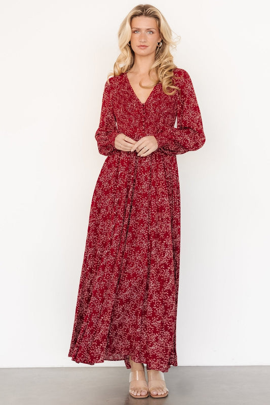 Anya Maxi Dress | Crimson Print