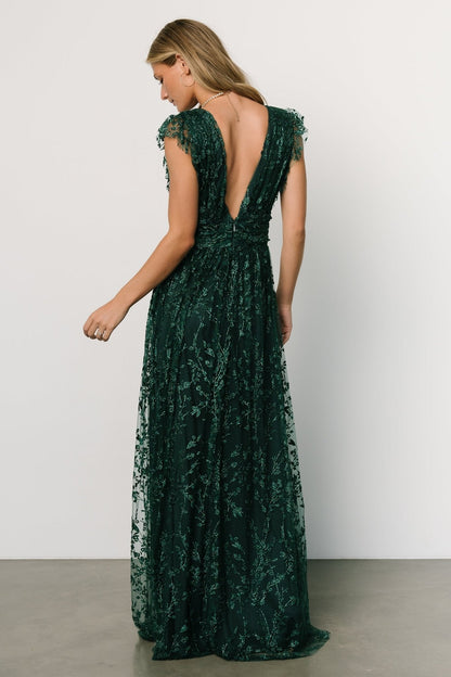 Arlene Shimmer Gown | Emerald