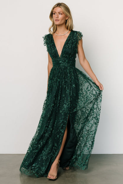Arlene Shimmer Gown | Emerald