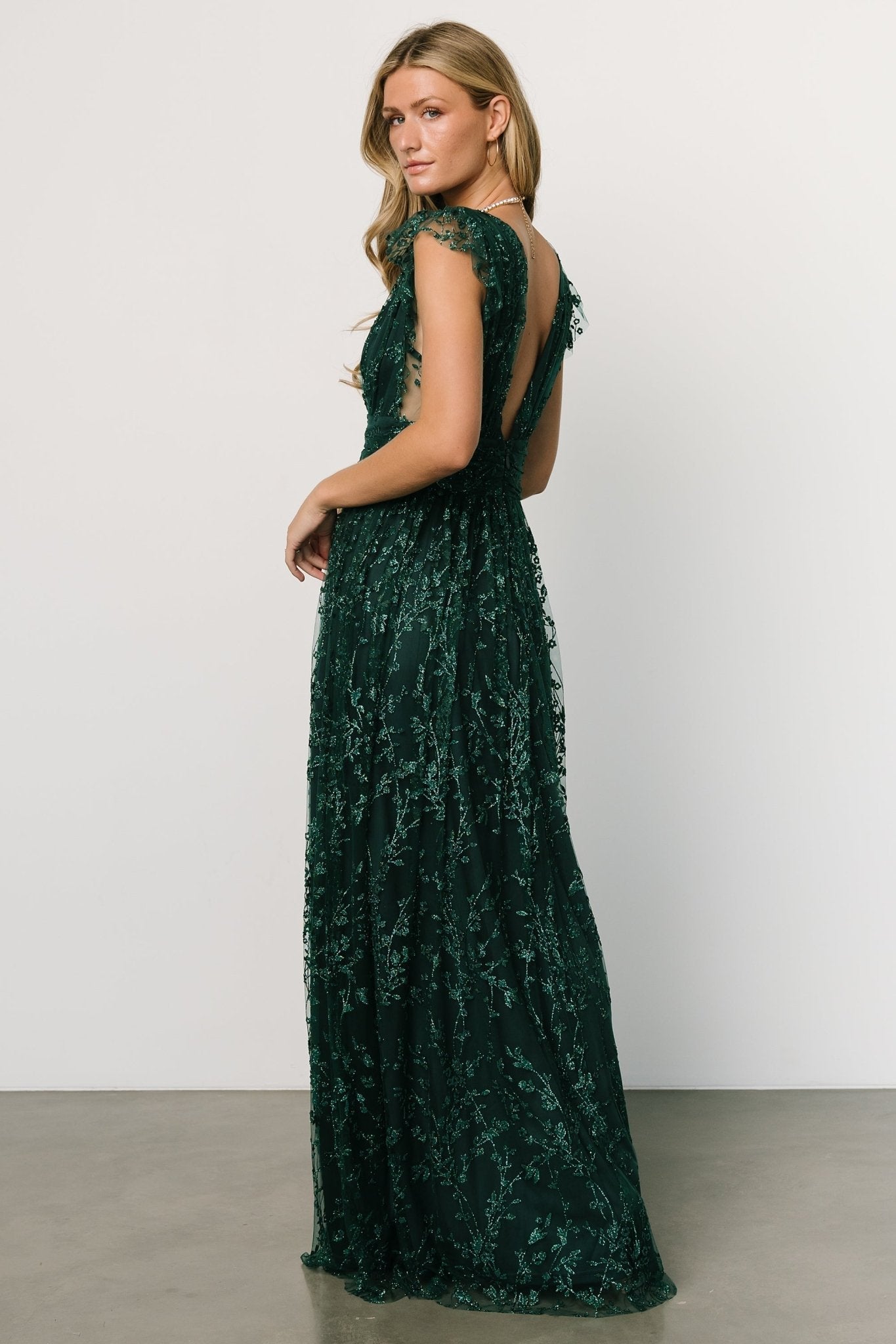 Arlene Shimmer Gown | Emerald