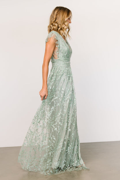 Arlene Shimmer Gown | Sage