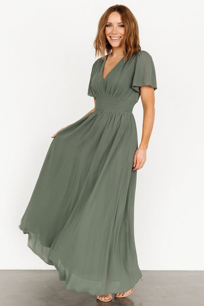 Birdie Maxi Dress | Dark Sage