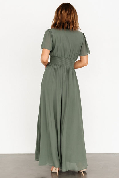 Birdie Maxi Dress | Dark Sage
