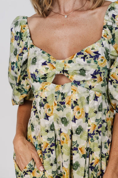 Brielle Maxi Dress | Green Floral