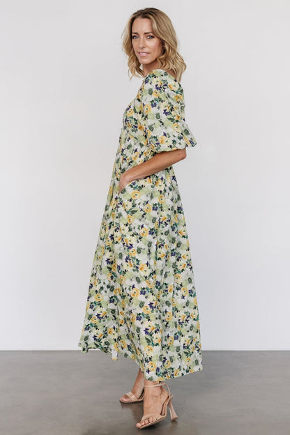 Brielle Maxi Dress | Green Floral