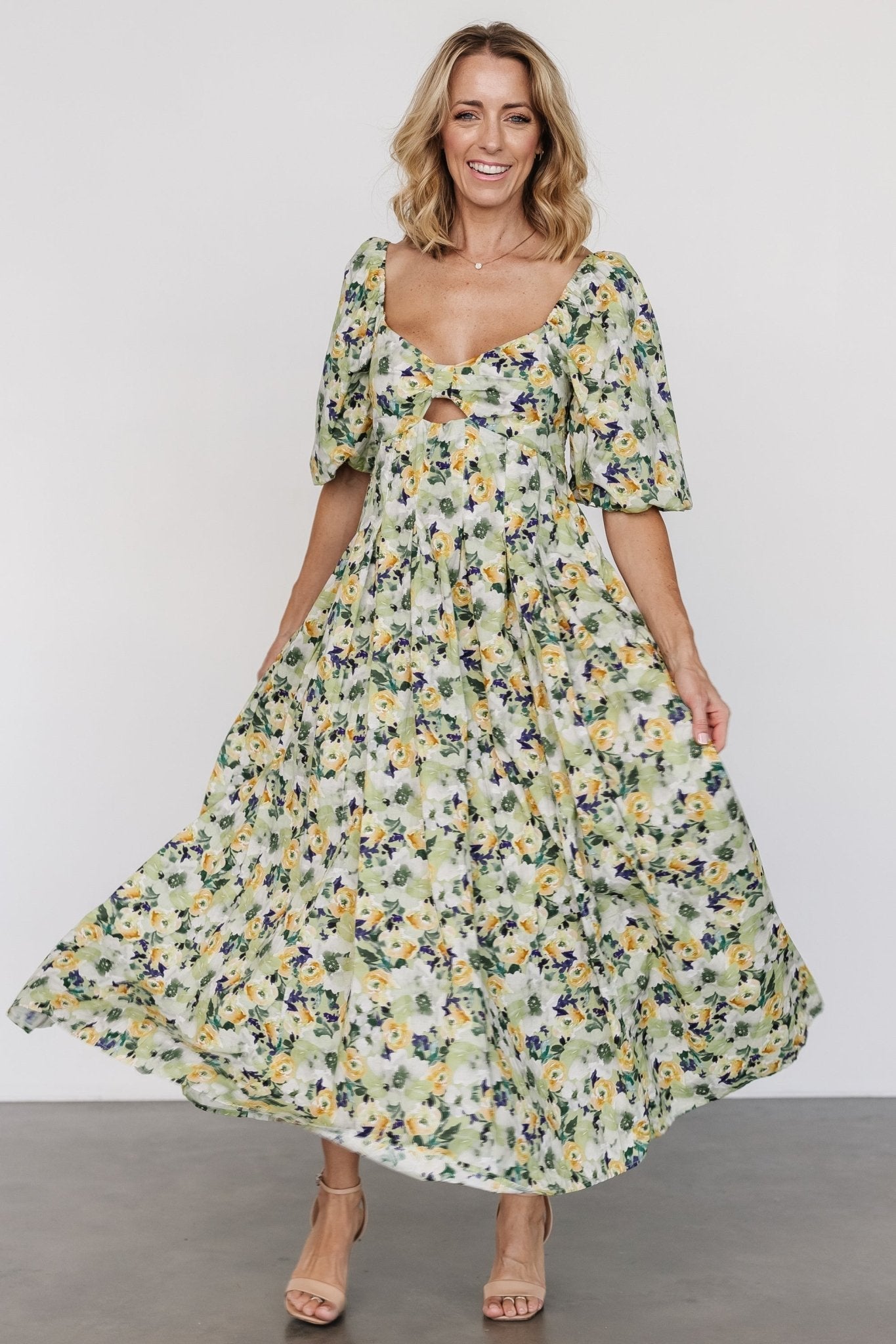 Brielle Maxi Dress | Green Floral