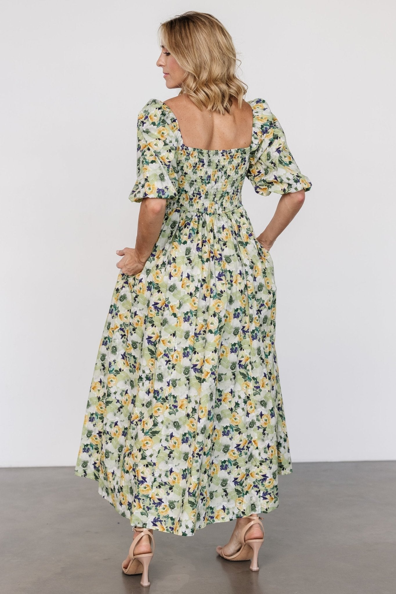 Brielle Maxi Dress | Green Floral