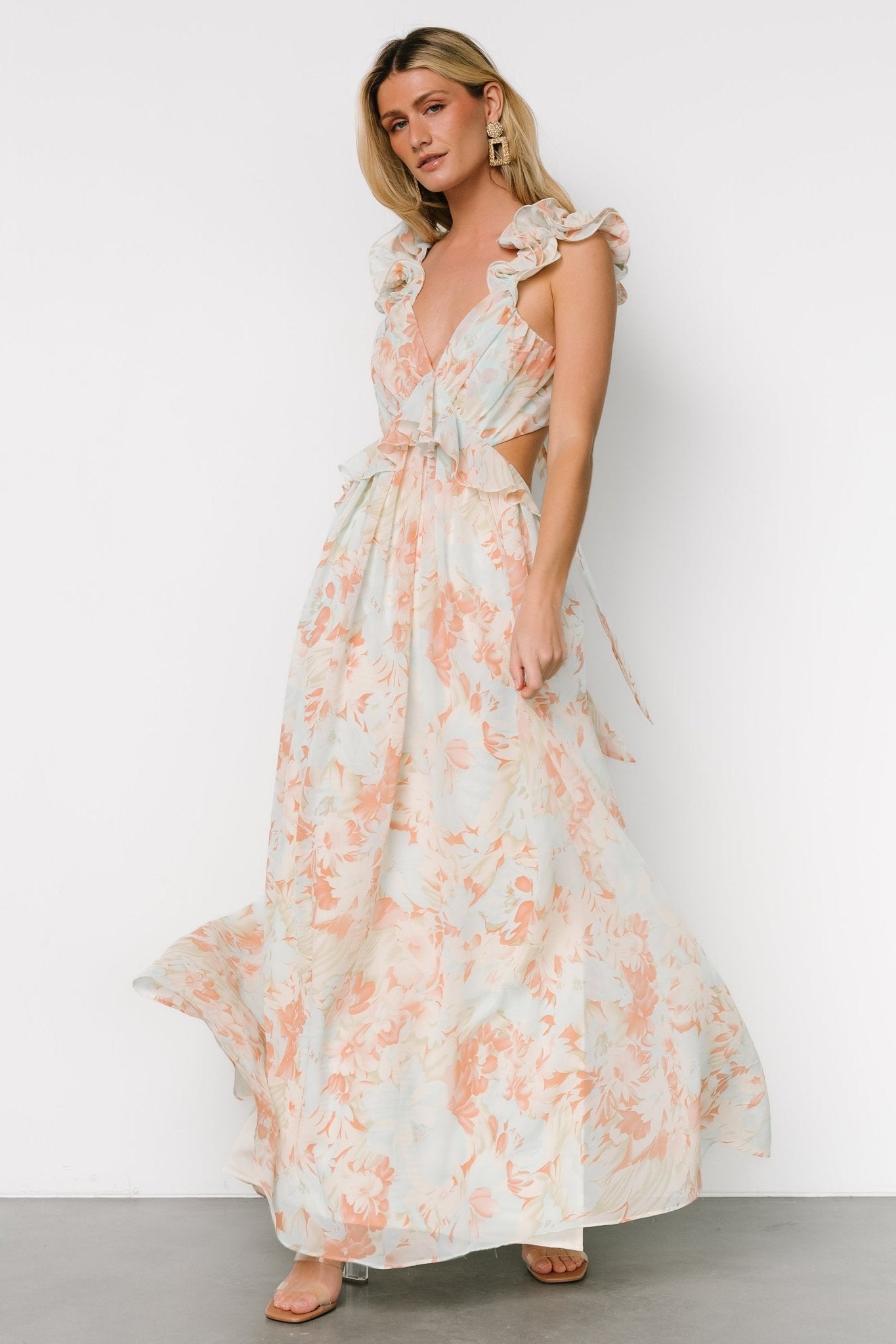 Brigitta Maxi Dress | Mint Floral