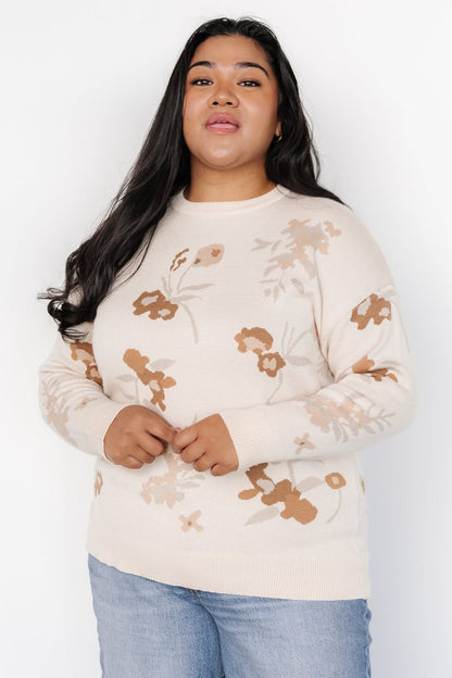 Calla Sweater | Natural Print
