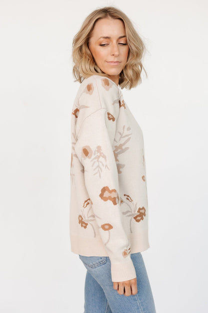Calla Sweater | Natural Print