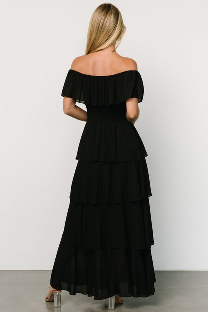 Carina Off Shoulder Maxi Dress | Black