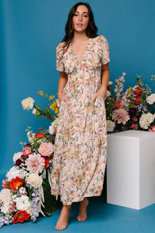 Cassie Short Sleeve Dress | Multi Floral