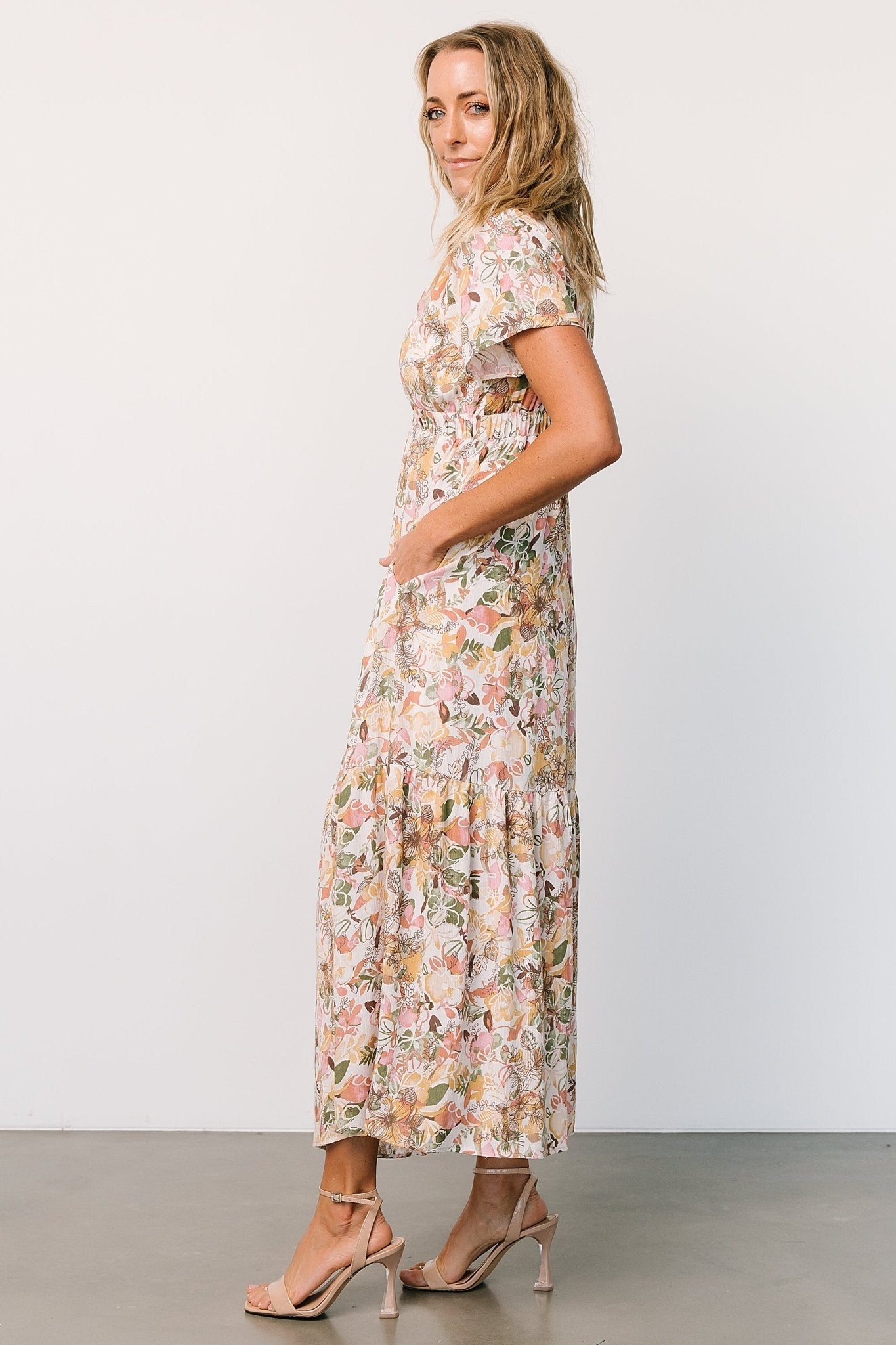 Cassie Short Sleeve Dress | Multi Floral