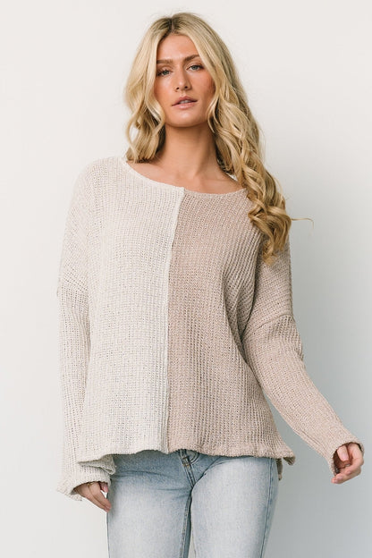 Castelo Knit Top | Natural + Sand