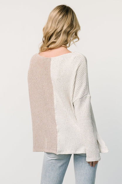 Castelo Knit Top | Natural + Sand