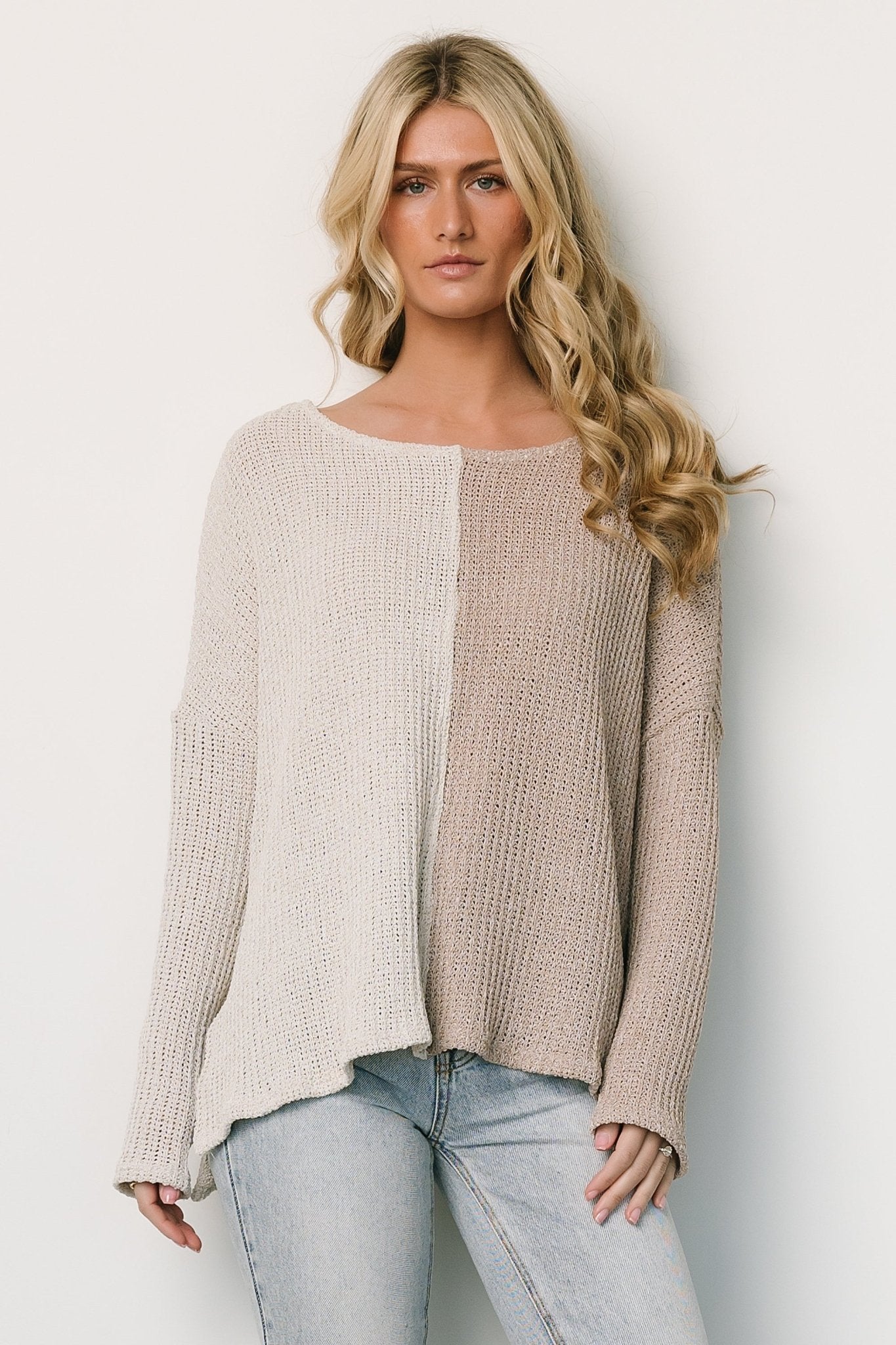 Castelo Knit Top | Natural + Sand