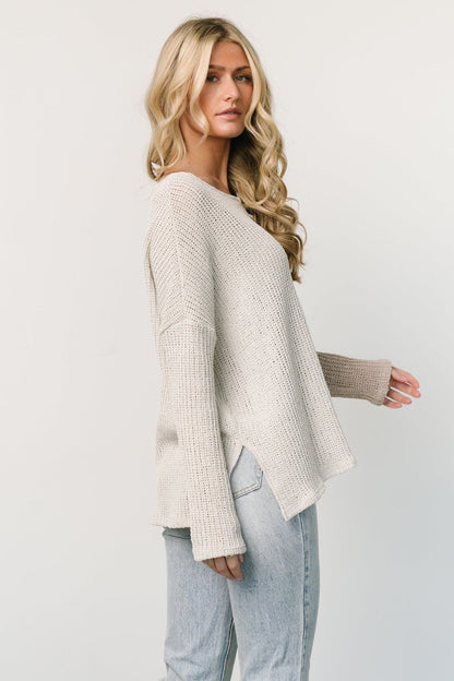Castelo Knit Top | Natural + Sand