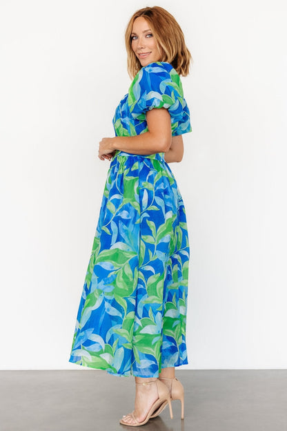 Catalina Midi Dress | Blue + Green