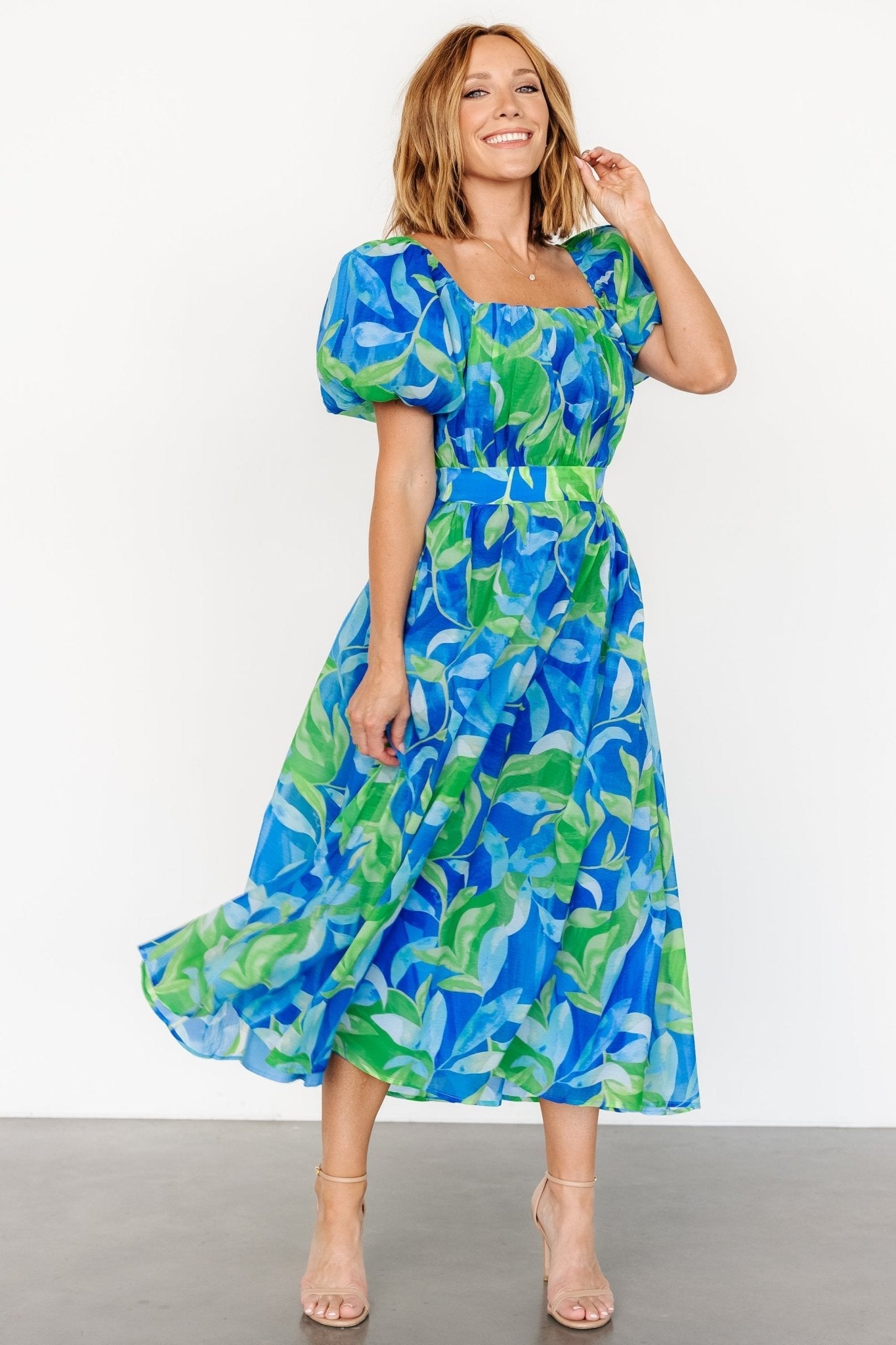 Catalina Midi Dress | Blue + Green