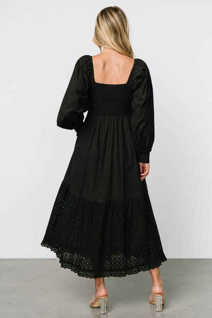 Chandler Eyelet Maxi Dress | Black