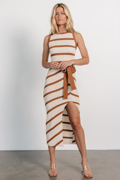 Chelsea Knit Dress | Beige + Camel