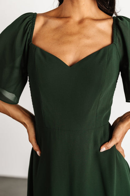 Colette Sweetheart Midi Dress | Evergreen