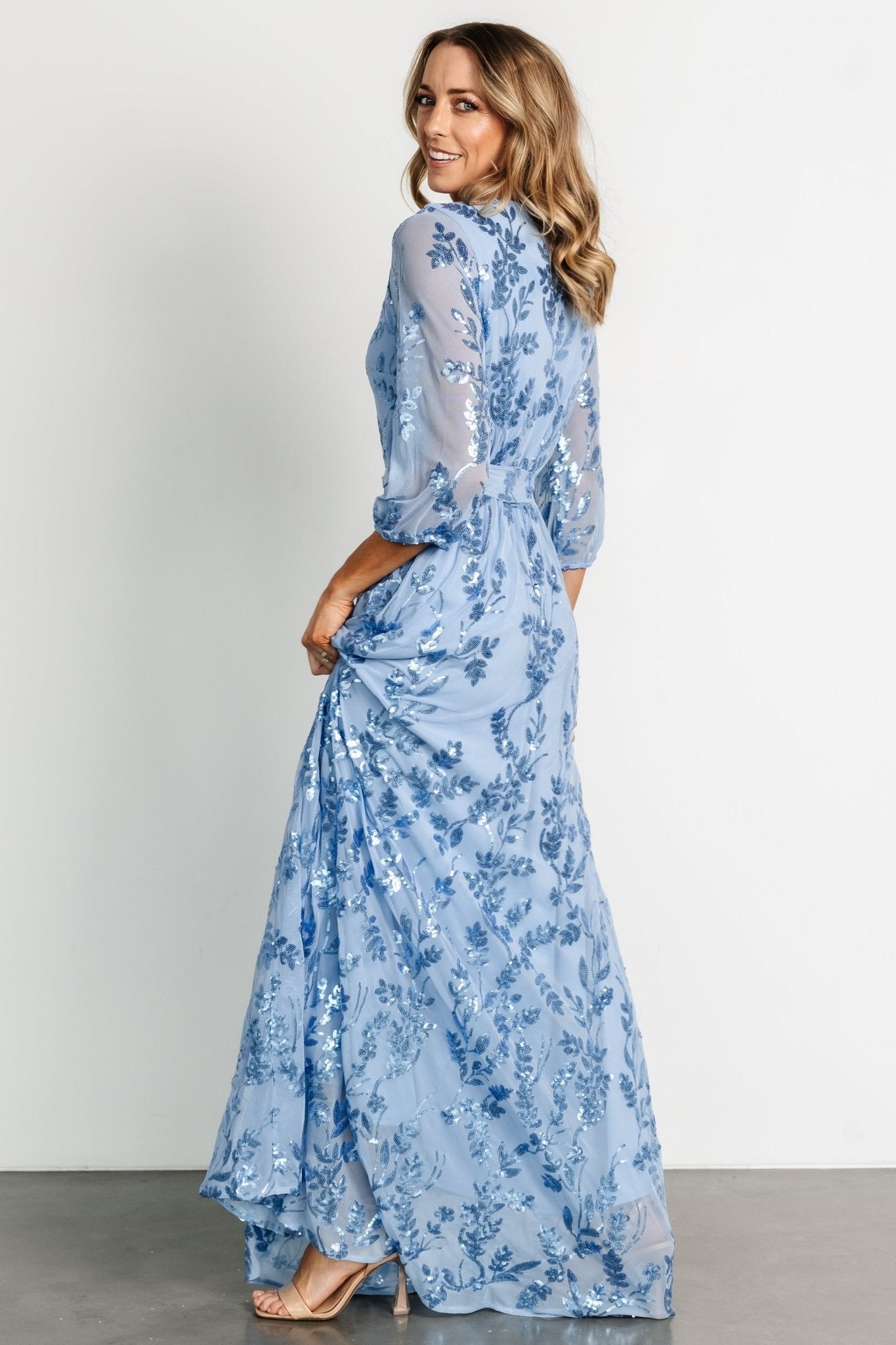 Destiny Sequin Maxi Dress | Blue