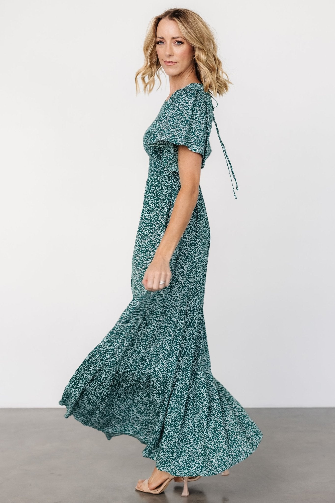 Eliza Maxi Dress | Green Print