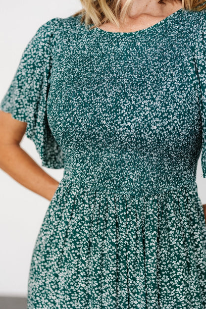 Eliza Maxi Dress | Green Print