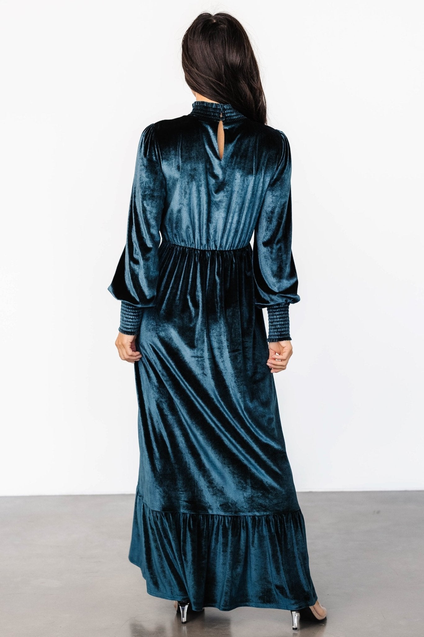 Elodie Velvet Maxi Dress | Jade